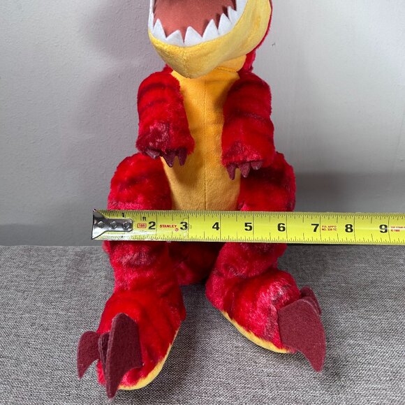 Build A Bear Dinosaur Tyrannosaurus Rex Stuffed Animal Plush Toy Red Striped - Picture 11 of 12
